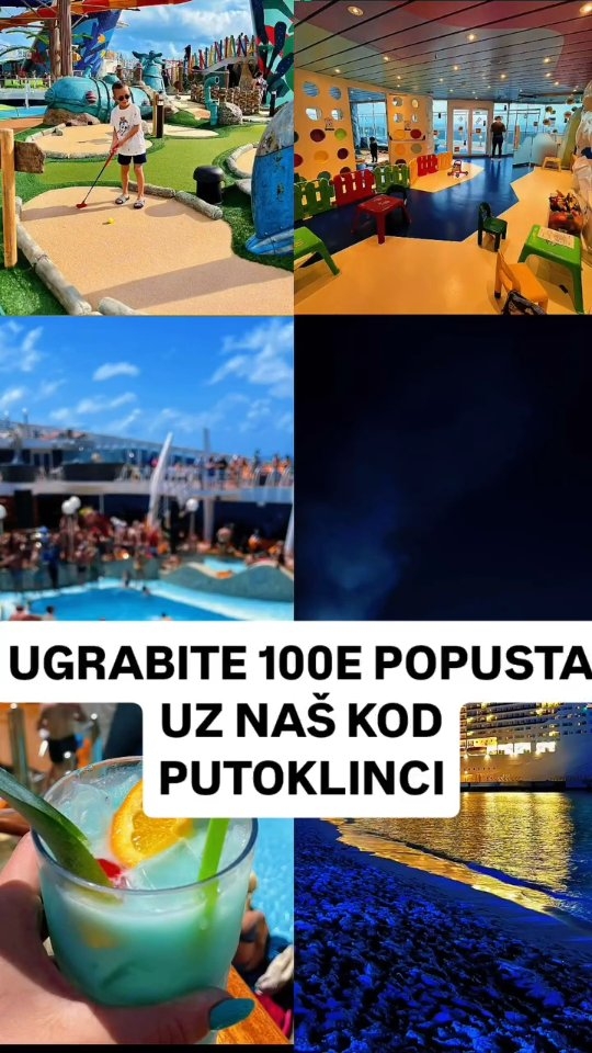 Uz kod PUTOKLINCI ostvarujete 100 € popusta na krstarenja u 2026. godini kod Allegra Krstarenja.

Ako već neko vrijeme gledate ponude i razmišljate o svom prvom ili sljedećem krstarenju - možda je ovo dobar znak da krenete ozbiljnije planirati.
Kod: PUTOKLINCI
Popust: 100 €

Više o ponudi je na linku u bio.

#krstarenje #krstarenjasdjecom #putoklinci #putovanja #obiteljskaputovanja mediteran krstarenje2026