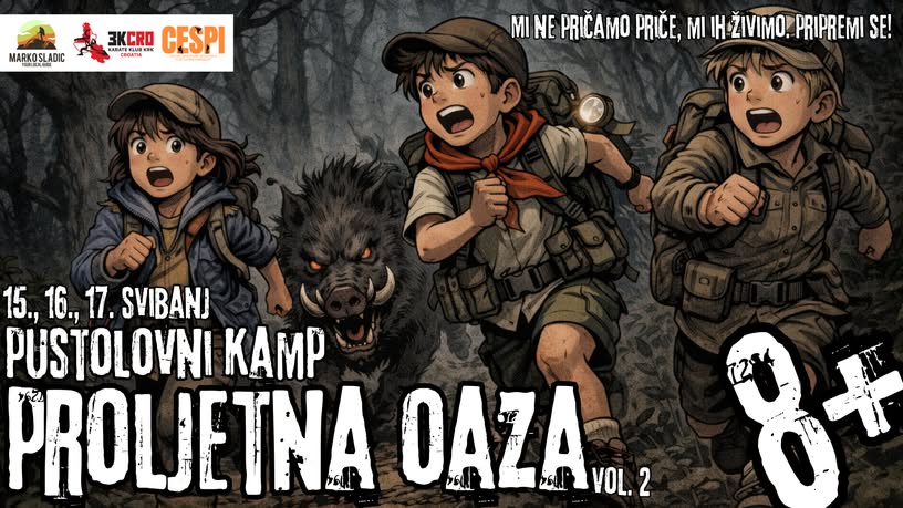 🌲 Još samo par mjesta — jesi li ti jedan od njih?
Šuma. Logorska vatra. Zvijezde bez ekrana.
Proljetna Oaza vol. 2 je više od kampa — to je priča koju ćeš nositi cijeli život. 🔥
📍 Mrzla Vodica, Gorski kotar
📅 15.–17. svibnja 2026.
🏕️ Planinske kolibe | puni pansion | djeca 8+
💶 250 € (akontacija 50 €)
Lista se puni brzo — rezerviraj odmah!
📲 Marko: 092 309 3307 | Samuel: 091 577 3096
🔗 Link u biju ⬆️
.
.
@marko_sladic 
.
.
#proljetnaOaza #pustolovniKamp #ljetniKamp #djecjiKamp #GorskiKotar #kampiranje #priroda #avantura #logorskavatra #hrvatska #outdoor #djeca #aktivniOdmor